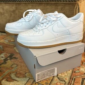 Nike Air Force 1 Low 07 white with gum bottom Size 10 men 11.5 women